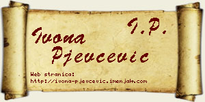 Ivona Pjevčević vizit kartica